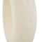 12" Beige Paper Mache Abstract Rounded Vase with Double Openings